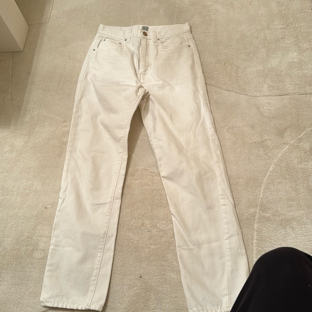 Toteme white classic denim jeans